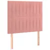  2 db rózsaszín bársony fejtámla 90 x 5 x 78/88 cm