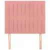  2 db rózsaszín bársony fejtámla 90 x 5 x 78/88 cm