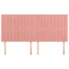  4 db rózsaszín bársony fejtámla 80 x 5 x 78/88 cm