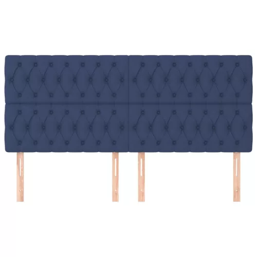  4 db kék szövet fejtámla 100x7x78/88 cm