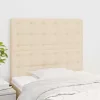  2 db krémszínű szövet fejtámla 80 x 5 x 78/88 cm