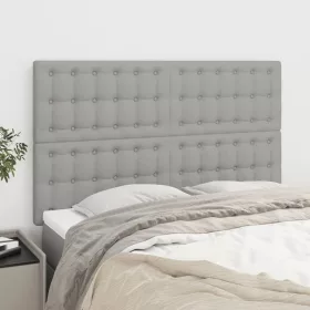  4 db világosszürke szövet fejtámla 72 x 5 x 78/88 cm