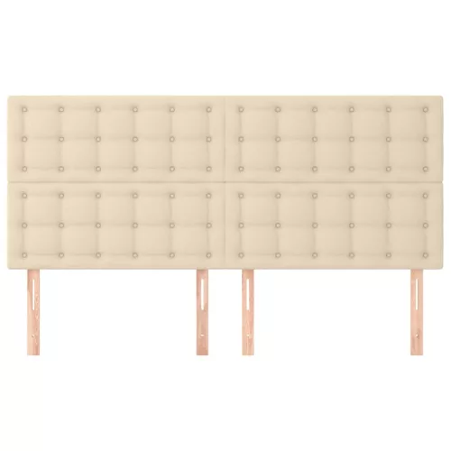  4 db krémszínű szövet fejtámla 90x5x78/88 cm