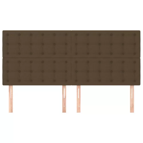  4 db sötétbarna szövet fejtámla 100x5x78/88 cm