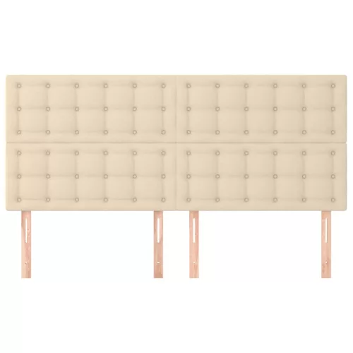  4 db krémszínű szövet fejtámla 100x5x78/88 cm