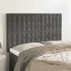  4 db sötétszürke bársony fejtámla 72 x 5 x 78/88 cm
