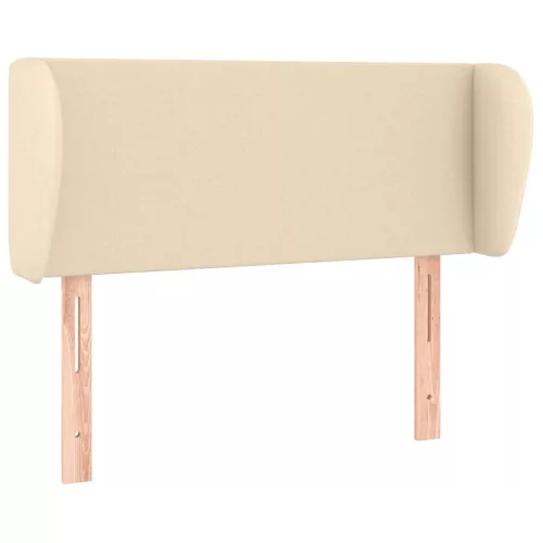  krémszínű szövet fejtámla szárnyakkal 83x23x78/88 cm