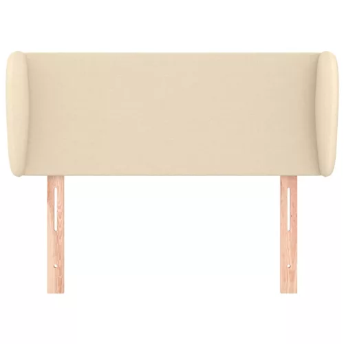  krémszínű szövet fejtámla szárnyakkal 83x23x78/88 cm