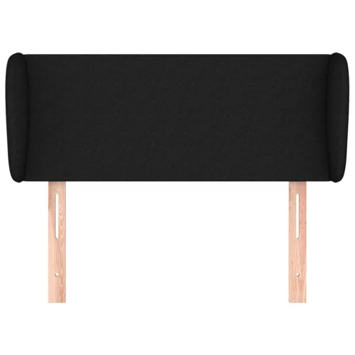  fekete szövet fejtámla szárnyakkal 93x23x78/88 cm