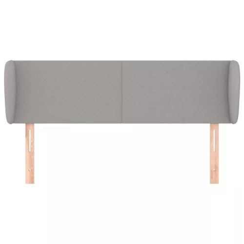  világosszürke szövet fejtámla szárnyakkal 147x23x78/88 cm