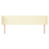  krémszínű műbőr szárnyas fejtámla 183x23x78/88 cm