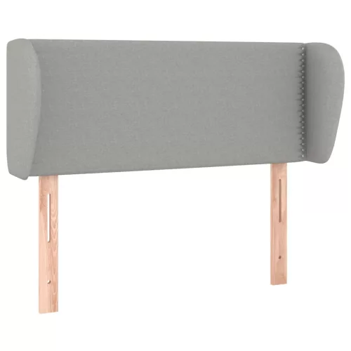  világosszürke szövet fejtámla szárnyakkal 93x23x78/88 cm