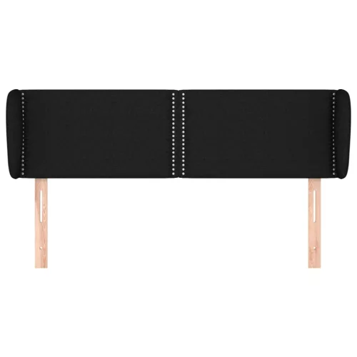  fekete szövet fejtámla szárnyakkal 147x23x78/88 cm