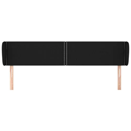  fekete szövet fejtámla szárnyakkal 163x23x78/88 cm