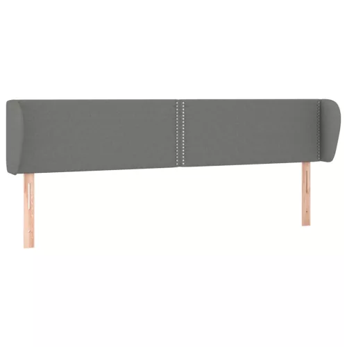  sötétszürke szövet fejtámla szárnyakkal 183x23x78/88 cm