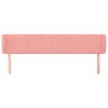  rózsaszín bársony fejtámla szárnyakkal 183x23x78/88 cm