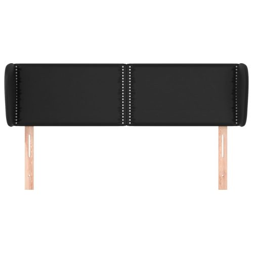  fekete műbőr szárnyas fejtámla 147x23x78/88 cm