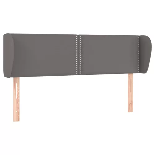  szürke műbőr szárnyas fejtámla 147x23x78/88 cm