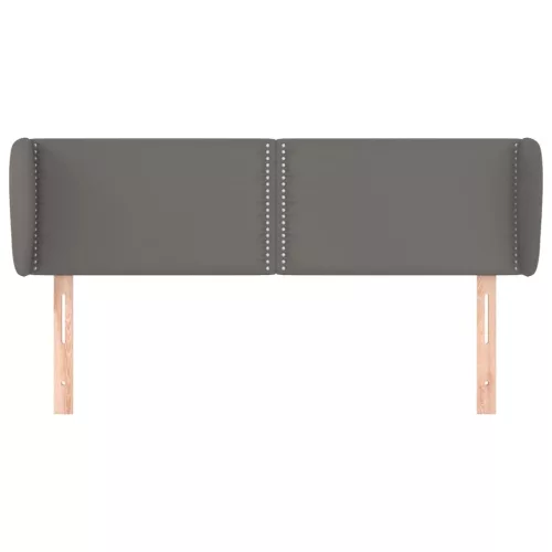  szürke műbőr szárnyas fejtámla 147x23x78/88 cm