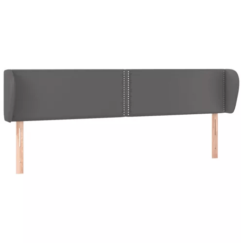  szürke műbőr szárnyas fejtámla 203x23x78/88 cm