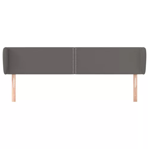  szürke műbőr szárnyas fejtámla 203x23x78/88 cm