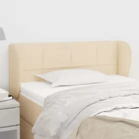  krémszínű szövet fejtámla szárnyakkal 83x23x78/88 cm