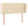  krémszínű szövet fejtámla szárnyakkal 83x23x78/88 cm
