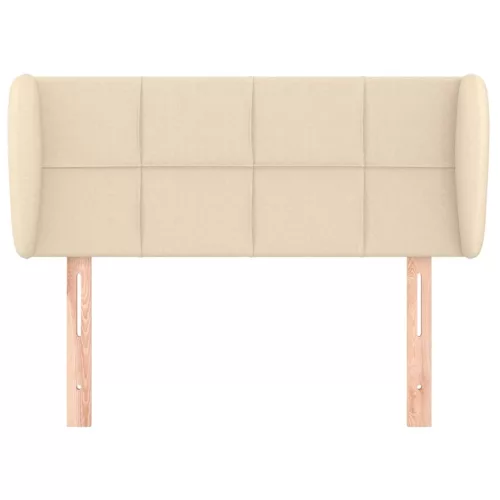  krémszínű szövet fejtámla szárnyakkal 83x23x78/88 cm