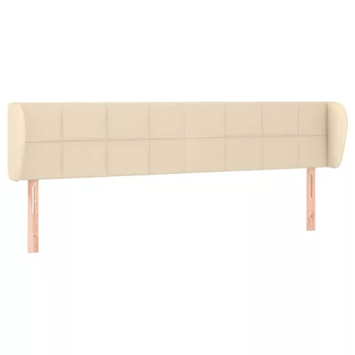  krémszínű szövet fejtámla szárnyakkal 163x23x78/88 cm