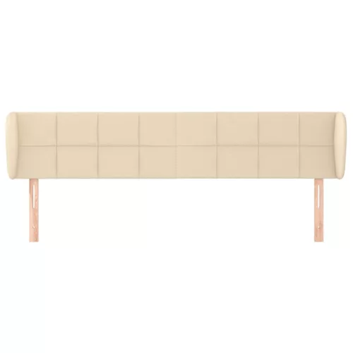  krémszínű szövet fejtámla szárnyakkal 163x23x78/88 cm