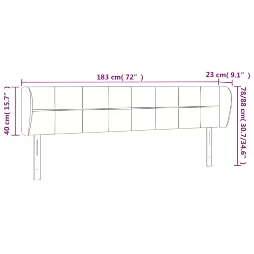  sötétzöld bársony fejtámla szárnyakkal 183x23x78/88 cm