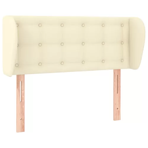  krémszínű műbőr szárnyas fejtámla 83x23x78/88 cm