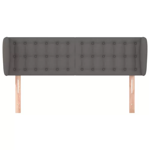  szürke műbőr szárnyas fejtámla 147x23x78/88 cm