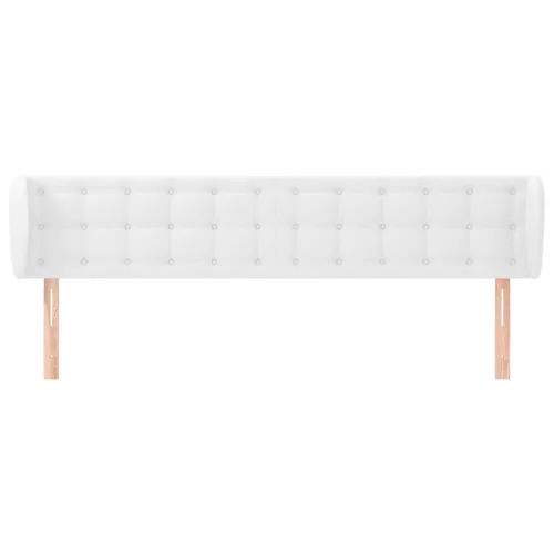  fehér műbőr szárnyas fejtámla 183x23x78/88 cm