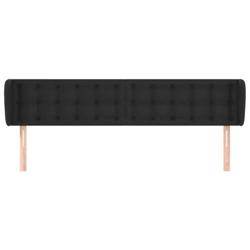  fekete műbőr szárnyas fejtámla 203x23x78/88 cm