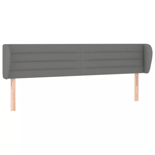  sötétszürke szövet fejtámla szárnyakkal 183x23x78/88 cm