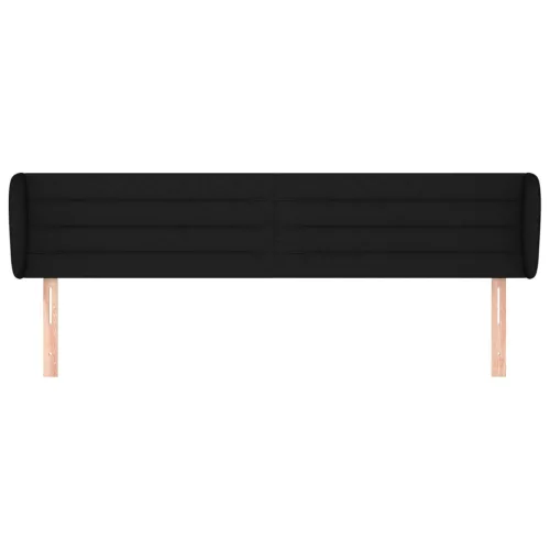  fekete szövet fejtámla szárnyakkal 203x23x78/88 cm