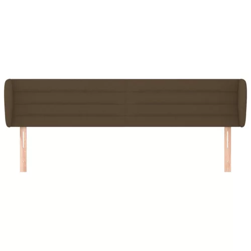  sötétbarna szövet fejtámla szárnyakkal 203x23x78/88 cm