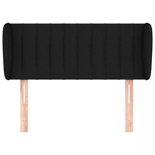  fekete szövet fejtámla szárnyakkal 103x23x78/88 cm