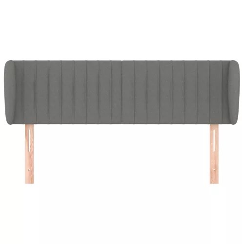  sötétszürke szövet fejtámla szárnyakkal 147x23x78/88 cm