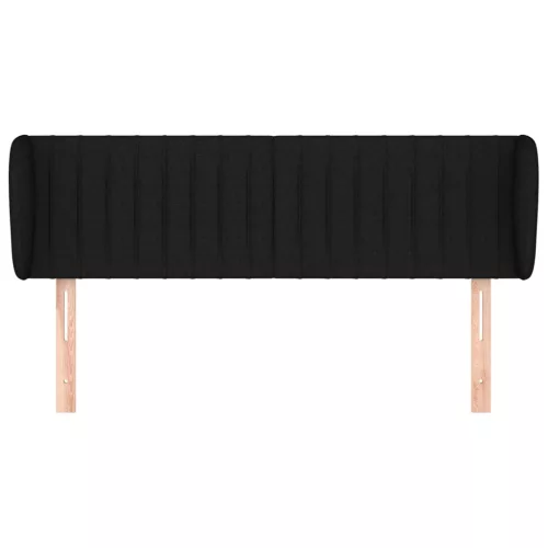  fekete szövet fejtámla szárnyakkal 147x23x78/88 cm