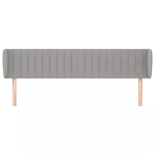  világosszürke szövet fejtámla szárnyakkal 163x23x78/88 cm