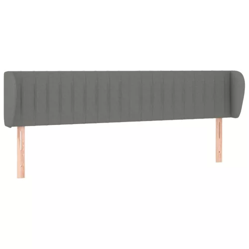  sötétszürke szövet fejtámla szárnyakkal 163x23x78/88 cm