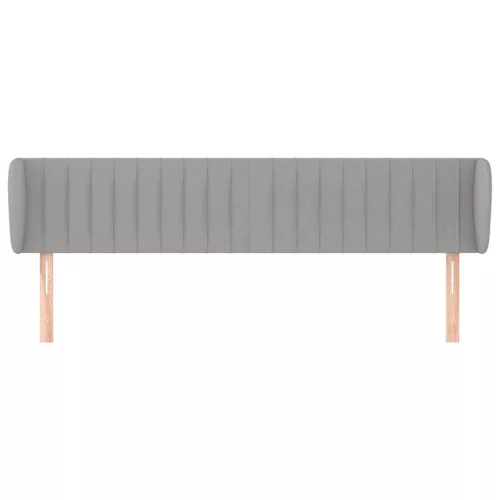  világosszürke szövet fejtámla szárnyakkal 183x23x78/88 cm