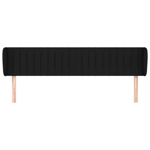  fekete szövet fejtámla szárnyakkal 203x23x78/88 cm