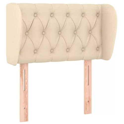  krémszínű szövet fejtámla szárnyakkal 83x23x78/88 cm