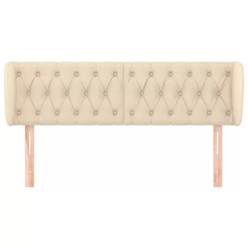  krémszínű szövet fejtámla szárnyakkal 163x23x78/88 cm