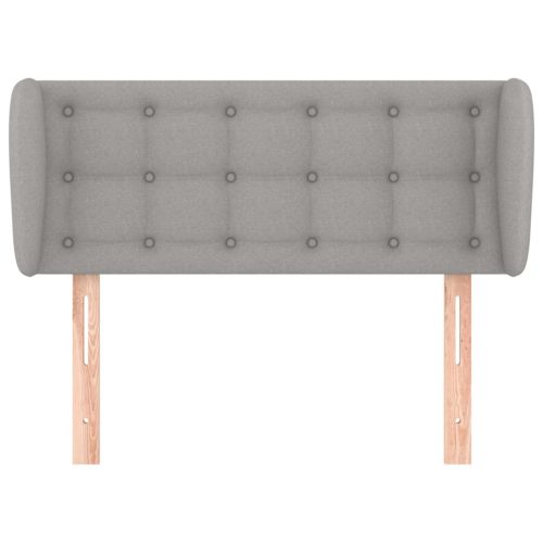  világosszürke szövet fejtámla szárnyakkal 83x23x78/88 cm