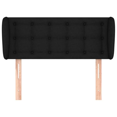  fekete szövet fejtámla szárnyakkal 83x23x78/88 cm