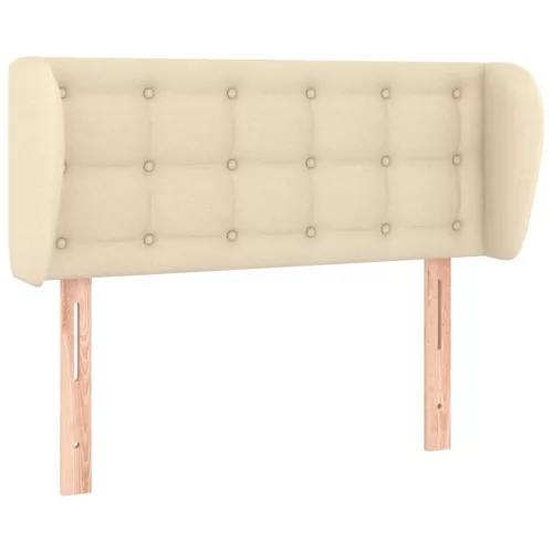  krémszínű szövet fejtámla szárnyakkal 83x23x78/88 cm